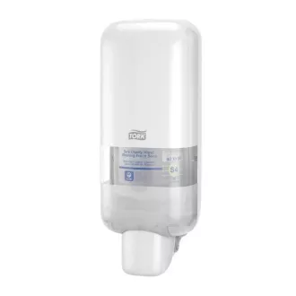 Dispenser de săpun lichid și dezinfectant S-Box Tork S4, alb Dispenser de săpun lichid și dezinfectant S-Box Tork S4, alb