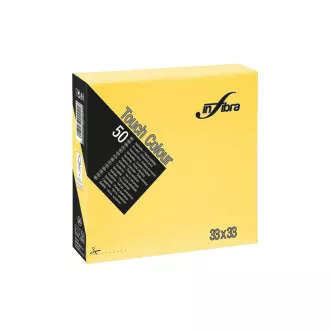 Servetele hartie INFIBRA 2vrs. 33x33cm galben 50buc