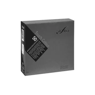 Servetele hartie INFIBRA 2vrs. 33x33cm negru 50buc