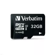 Card MicroSDHC VERBATIM 32GB Pro, U3 + adaptor