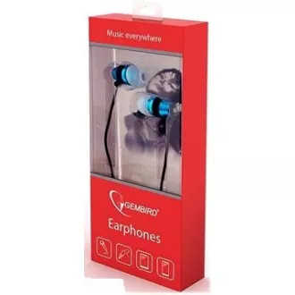 Căști GEMBIRD cu microfon MHS-EP-002 pentru MP3, metal, albastru