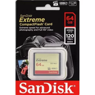 SanDisk Compact Flash 64GB Extreme (R: 120 / W: 85 MB / s) UDMA7