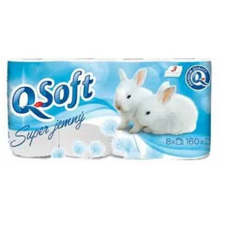 Hartie igienica Q-SOFT 3vrs. 160 bucăți a câte 8 rulouri