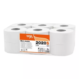 Hartie igienica Jumbo 195mm 2vrs. Celtex S-Plus alb 12buc / vânzarea întregului pachet de 12 rulouri