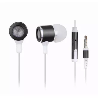 Căști GEMBIRD cu microfon MHS-EP-001 pentru MP3, metal, Negru