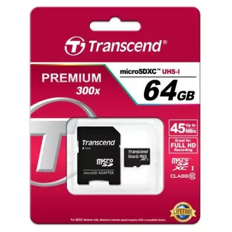Card MicroSDXC TRANSCEND 64GB Clasa 10, UHS-I (45MB/s) Card MicroSDXC TRANSCEND 64GB Clasa 10, UHS-I (45MB/s)