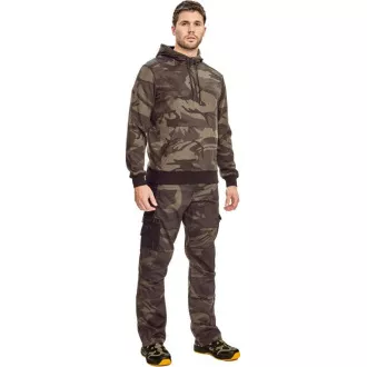 Hanorac cu glugă CRAMBE camuflaj gri XS