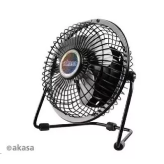 Ventilator de masa AKASA 4", 150 x 160 x 85mm, alimentare de la portul USB, pale din aluminiu