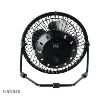 Ventilator de masa AKASA 4", 150 x 160 x 85mm, alimentare de la portul USB, pale din aluminiu