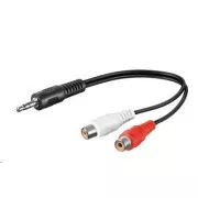 PREMIUMCORD Cablu audio 3, 5mm Jack - 2x Cinch 20cm (M/F, stereo)