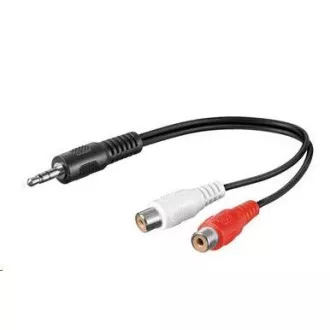 PREMIUMCORD Cablu audio 3, 5mm Jack - 2x Cinch 20cm (M/F, stereo)