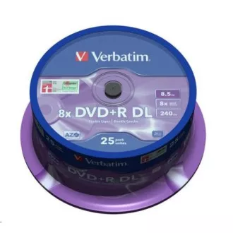 VERBATIM DVD + R (pachet de 25) Strat dublu / 8x / 8,5 GB / ax