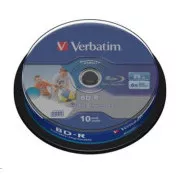 VERBATIM BD-R SL Datalife (pachet de 10) Blu-Ray / Spindle / 6x / 25 GB Wide Printable