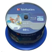 VERBATIM BD-R SL Datalife (pachet de 50) Blu-Ray / Spindle / 6x / 25 GB Wide Printable