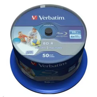 VERBATIM BD-R SL Datalife (pachet de 50) Blu-Ray / Spindle / 6x / 25 GB Wide Printable VERBATIM BD-R SL Datalife (pachet de 50) Blu-Ray / Spindle / 6x / 25 GB Wide Printable