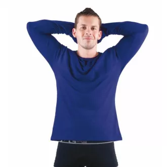 CAMBON Tricou cu maneca lunga albastru regal L
