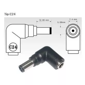 Mufă de încărcare AVACOM pentru notebook-uri C24 (pini de 7,4 mm x 5,1 mm) pentru HP / Compaq Mufă de încărcare AVACOM pentru notebook-uri C24 (pini de 7,4 mm x 5,1 mm) pentru HP / Compaq