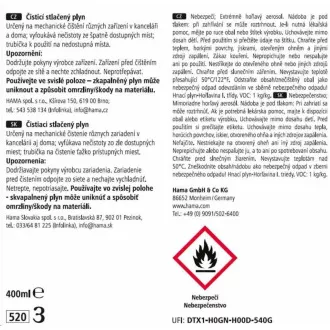 Gaz de purjare comprimat Hama, 400 ml