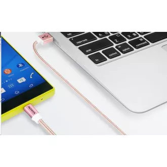 Cablu ADATA Micro USB - USB A 2.0, 100cm, roz