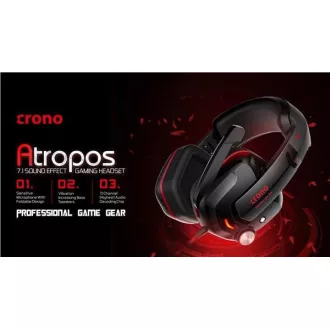 Căști gaming CRONO Atropos, USB, 7.1 Sound Effect