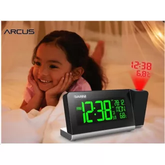 GARNI 165 Arcus - ceas deşteptător digital cu proiecţie a timpului şi a temperaturii interioare