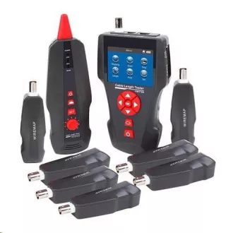Tester de cablu LAN TLCD88 cu LCD, coaxial, Cat3/Cat5E/Cat6, UTP/STP, USB, PoE, ping, sondă, 8x anti-buclă