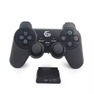Gamepad GEMBIRD JPD-WDV-01, vibrator, fără fir, PC / PS2 / PS3, USB