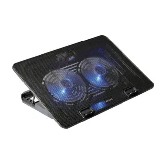 Placă de răcire EVOLVEO pentru NTB A101, până la 17", 2 ventilatoare de 120 mm, iluminare din spate albastră, neagră