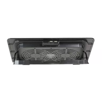 Placă de răcire EVOLVEO pentru NTB A101, până la 17", 2 ventilatoare de 120 mm, iluminare din spate albastră, neagră