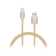CONNECT IT Wirez Premium Metallic USB C - USB, auriu roz, 1 m