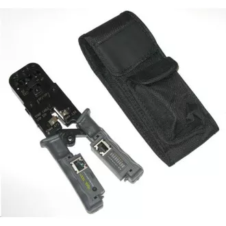 Clește de sertizare PROFI  cu clichet pentru conectori RJ11, RJ12, RJ45 cu tester și indicator LED
