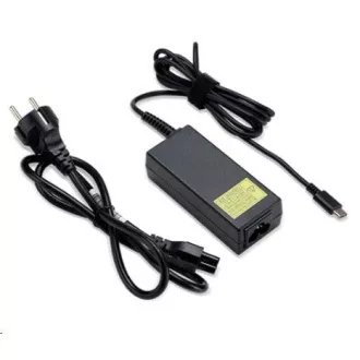 Adaptor ACER 45W_USB de tip C, negru - pentru dispozitive cu USB C, CABLUL DE ALIMENTARE UE (PACHET CU AMANTUL)