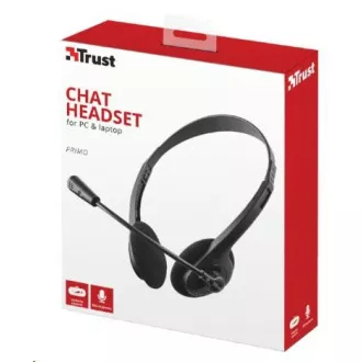 Căști TRUST cu microfon Primo Chat Headset, pentru PC/laptop
