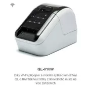 Imprimanta de etichete BROTHER QL-810W - 62mm, imprimare termica, WIFI, Imprimanta de etichete Profi / dupa achizitie DK-22251 print red /