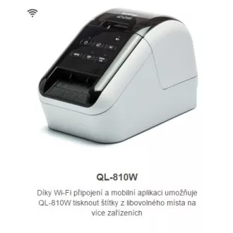 Imprimanta de etichete BROTHER QL-810W - 62mm, imprimare termica, WIFI, Imprimanta de etichete Profi / dupa achizitie DK-22251 print red /