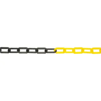 JSP Lanț plastic 6mm / 25m negru / galben