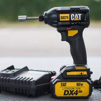 Set de burghie și șurubelniță de impact 2 în 1 fără carbon Caterpillar, DX12K