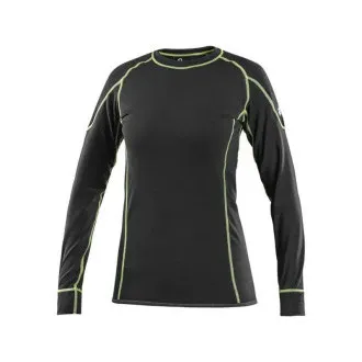 Tricou REWARD, funcțional, cu mânecă lungă, pentru femei, negru-verde, mărimea S Tricou REWARD, funcțional, cu mânecă lungă, pentru femei, negru-verde, mărimea S