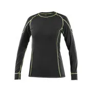 Tricou REWARD, funcțional, cu mânecă lungă, pentru femei, negru-verde, mărimea XL