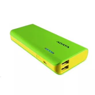 ADATA PowerBank PT100 - acumulator extern pentru mobil/tabletă 10000mAh, verde/galben ADATA PowerBank PT100 - acumulator extern pentru mobil/tabletă 10000mAh, verde/galben