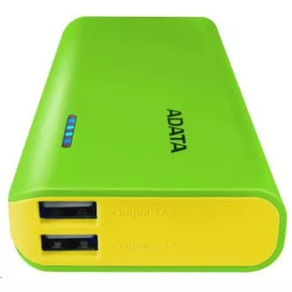 ADATA PowerBank PT100 - acumulator extern pentru mobil/tabletă 10000mAh, verde/galben ADATA PowerBank PT100 - acumulator extern pentru mobil/tabletă 10000mAh, verde/galben