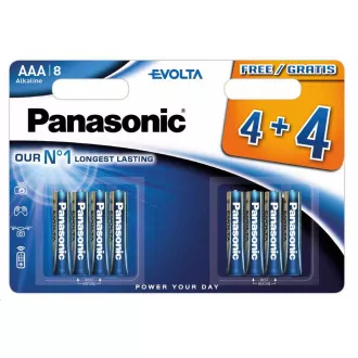 Baterii alcaline PANASONIC EVOLTA Platinum LR03EGE / 8BW 4 + 4F AAA 1.5V (Blister 8buc)