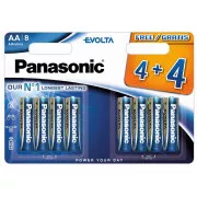 Baterii alcaline PANASONIC EVOLTA Platinum LR6EGE / 8BW 4 + 4F AA 1.5V (Blister 8buc)