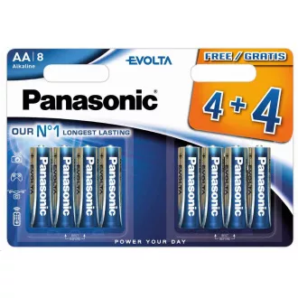 Baterii alcaline PANASONIC EVOLTA Platinum LR6EGE / 8BW 4 + 4F AA 1.5V (Blister 8buc)
