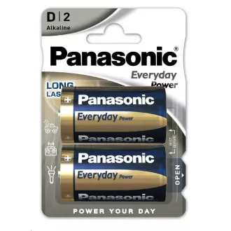 PANASONIC Baterii alcaline Everyday Power LR20EPS / 2BP D 1.5V (Blister 2buc)