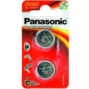 Baterie litiu PANASONIC (buton) CR-2025EL / 2B 3V (Blister 2buc)