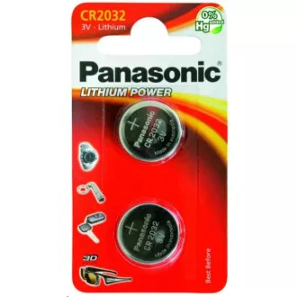 Baterie litiu PANASONIC (buton) CR-2032EL / 2B 3V (Blister 2buc)