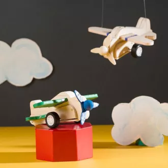 Stanley Jr. JK029-SY Set de construcție, avion, lemn Stanley Jr. JK029-SY Set de construcție, avion, lemn