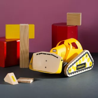 Stanley Jr. OK005-SY Set de construcții, buldozer, lemn