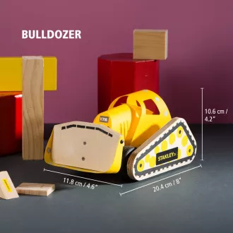 Stanley Jr. OK005-SY Set de construcții, buldozer, lemn